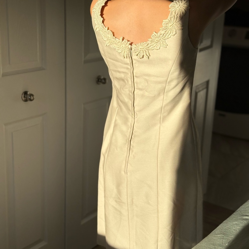 DAYMOR Couture Original Evening Cocktail Prom Formal Dress Size Small S Neutral